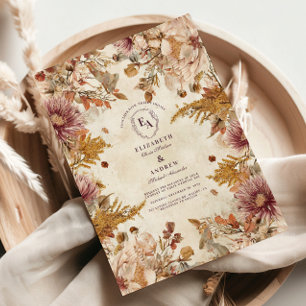 Invitación Boda Botánico Rustic Pastel