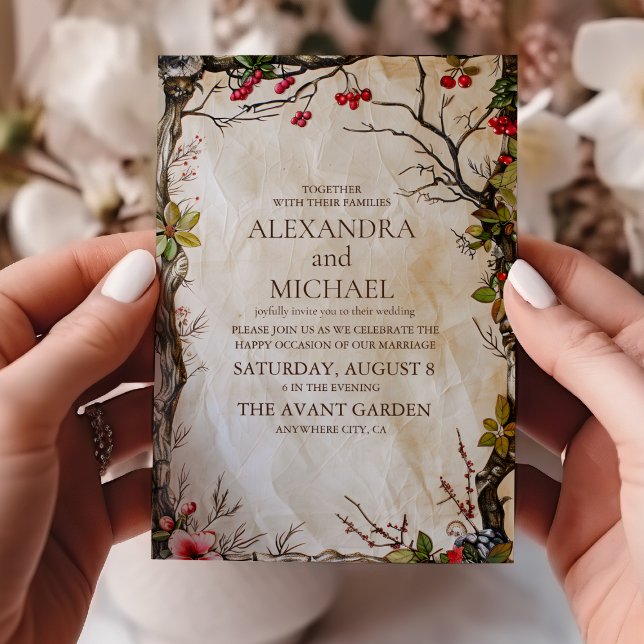 Invitación Boda Botánico Rústico de Woodland (Subido por el creador)
