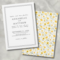 Boda Botánico Simple Yellow Wildflower Boho