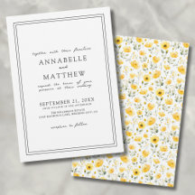 Boda Botánico Simple Yellow Wildflower Boho