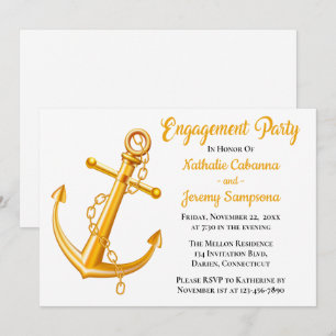 Invitación Boda  Bote de la marca Gold Engagement