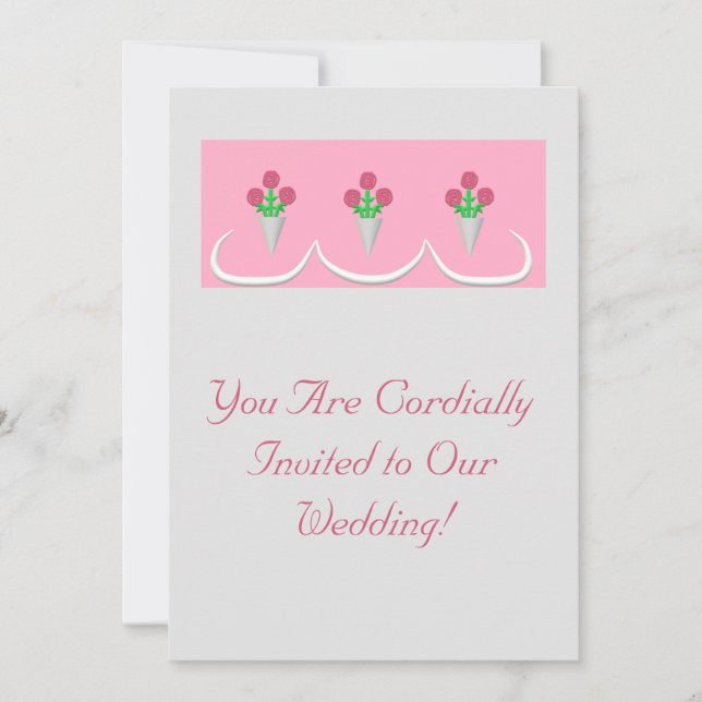 Invitación Boda Bouquets (Anverso)