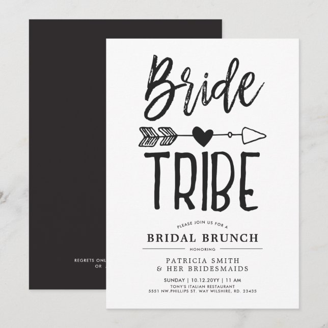Invitación Boda Bridal Brunch Bridal Tribe (Anverso / Reverso)