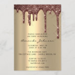 Invitación Boda Bridal Shower Birthday Gold Gglittee Drips<br><div class="desc">Para una elegante invitación moderna a la moda Smile All Day! FlorenciaK diseño</div>