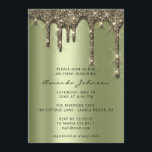 Invitación Boda Bridal Shower Cumpleaños Mint Green Drips<br><div class="desc">Para una elegante invitación moderna a la moda Smile All Day! FlorenciaK diseño</div>