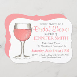 Invitación Boda Bridal Shower Engagement Party Rosé Wine