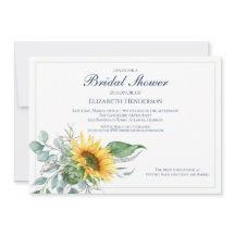 Boda Bridal Shower Eucalyptus Sunflower
