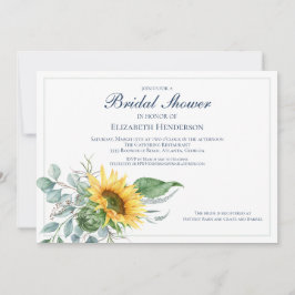 Invitación Boda Bridal Shower Eucalyptus Sunflower