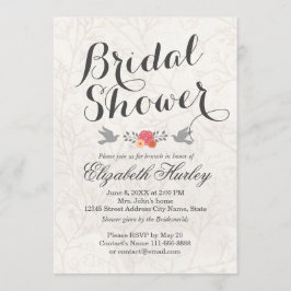 Invitación Boda Bridal Shower Sencillamente Blanco Elegante F
