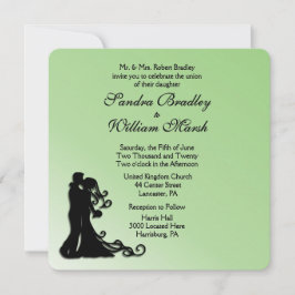 Invitación Boda Bride y Groom Green