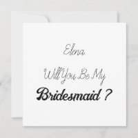 Boda Bridesmaid 2024 Propuesta simple Elegante