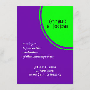 Invitación Boda brillante de la MOD de la púrpura y de la
