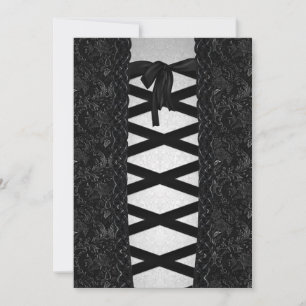 Invitación Boda Brocade Corset Look Gótico