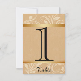 Invitación Boda bronce moderno Número de tabla