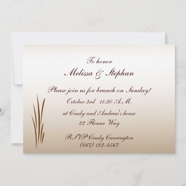 Invitación Boda Brunch Autumn Harvest (Anverso)