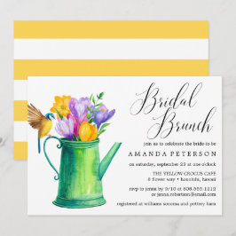 Invitación Boda Brunch Bridal de las flores de color de agua 