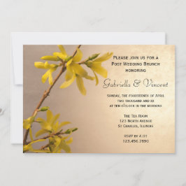 Invitación Boda Brunch de la primavera amarilla en Forsythia 