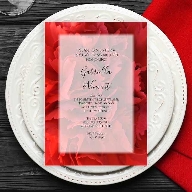 Invitación Boda Brunch de Red Carnation Floral Post (Subido por el creador)