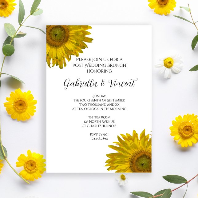 Invitación Boda brunch del Yellow Sunflower Post (Subido por el creador)