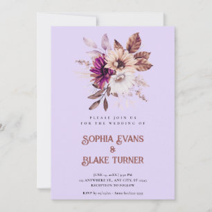 Invitación Boda bucodental bucal bucal morado