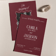 Boda Burgundy de Lujo Moderno y Dinero Antiguo 