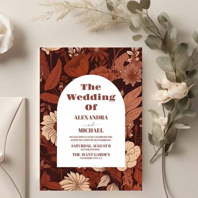 Invitación Boda Burgundy Wildflowers (Subido por el creador)
