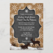Boda | Burlap | Deer | Copos de nieve | Tablero