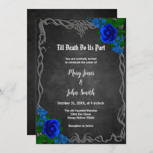 Invitación Boda Caída del Royal Blue Rosa Chalk Board