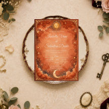 Boda cálida del sol y la luna celestiales