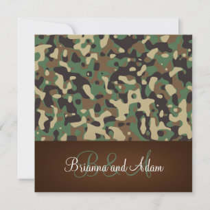 Invitación Boda Camo Especulado de Caza Personalizada