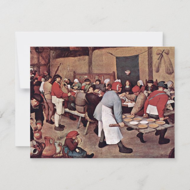Invitación Boda campesina por Bruegel D. Ä. Pieter (Anverso)