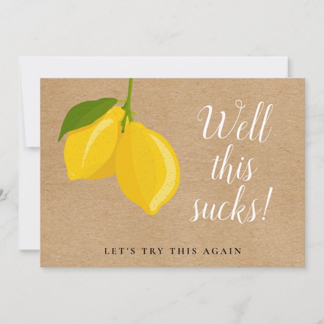 Invitación Boda Campestre de Limones Cambio de Fecha (Anverso)