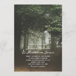 Invitación Boda campestre de verano de árboles verdes foresta