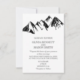 Invitación Boda campestre Winter Rocky Mountain Lake