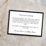 Invitación Boda cancelado de Black Elegant Broken Engagement<br><div class="desc">Elegante y minimalista invitación de cancelación de bodas para informar a sus huéspedes que el boda ya no se llevará a cabo con elegantes fuentes negras contra un fondo blanco y un borde negro y gris. Invitación de compromiso rota en un diseño sencillo y elegante.</div>