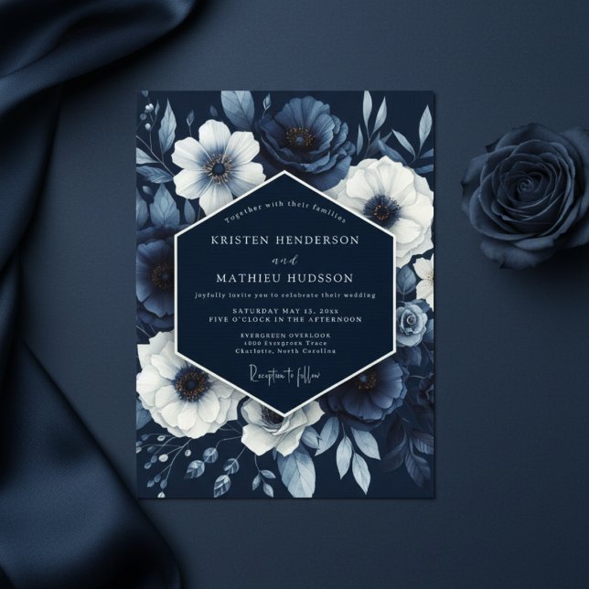 Invitación Boda Capricho Flor de Índigo (Subido por el creador)
