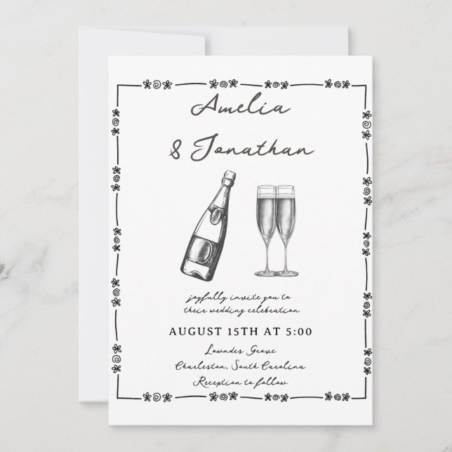 Invitación Boda Caprichosa (Anverso)