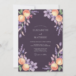Invitación Boda Caprichosa de Ciruela en el Huerto