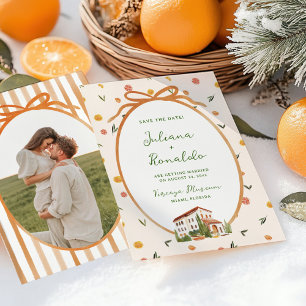 Invitación Boda Caprichosa de Citrus Italiano Save the Date