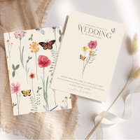 Boda caprichosa de mariposa de flor silvestre amar