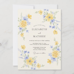 Invitación Boda Caprichosa de Prado Amarillo Mantecoso