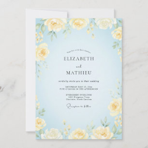 Invitación Boda caprichosa de primavera Baby Blue
