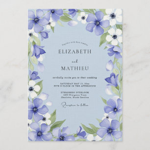 Invitación Boda Caprichosa Flor de Vinca