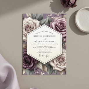 Invitación Boda Caprichosa Rosa Malva