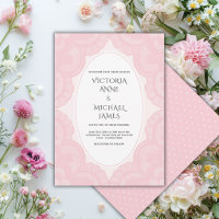Boda caprichosa vintage con encaje rosa