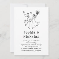 Boda Caprichosa y Original | Dibujo a Mano + QR