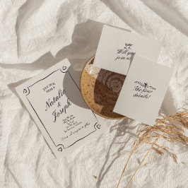 Invitación Boda caprichoso caprichoso de mano ilustrada