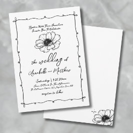 Invitación Boda caprichoso de flor de mano