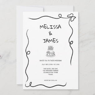 Invitación Boda caprichoso de la mano del pastel