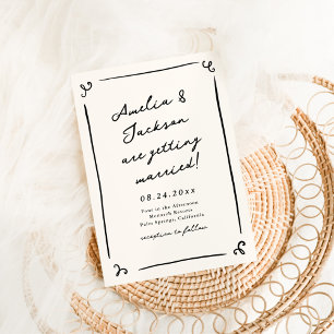 Invitación Boda caprichoso de mano